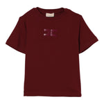 Elisabetta Franchi T-Shirt Girocollo tinta unita con Stampa Bordeaux per Neonata EGTS103X BORDEAUX ELISABETTA FRANCHI 