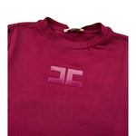 Elisabetta Franchi Shirt Girocollo tinta unita con Logo Bordeaux per Neonata EGTS105 BORDEAUX ELISABETTA FRANCHI 