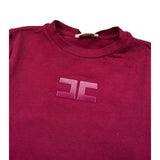Elisabetta Franchi Shirt Girocollo tinta unita con Logo Bordeaux per Neonata EGTS105 BORDEAUX ELISABETTA FRANCHI 