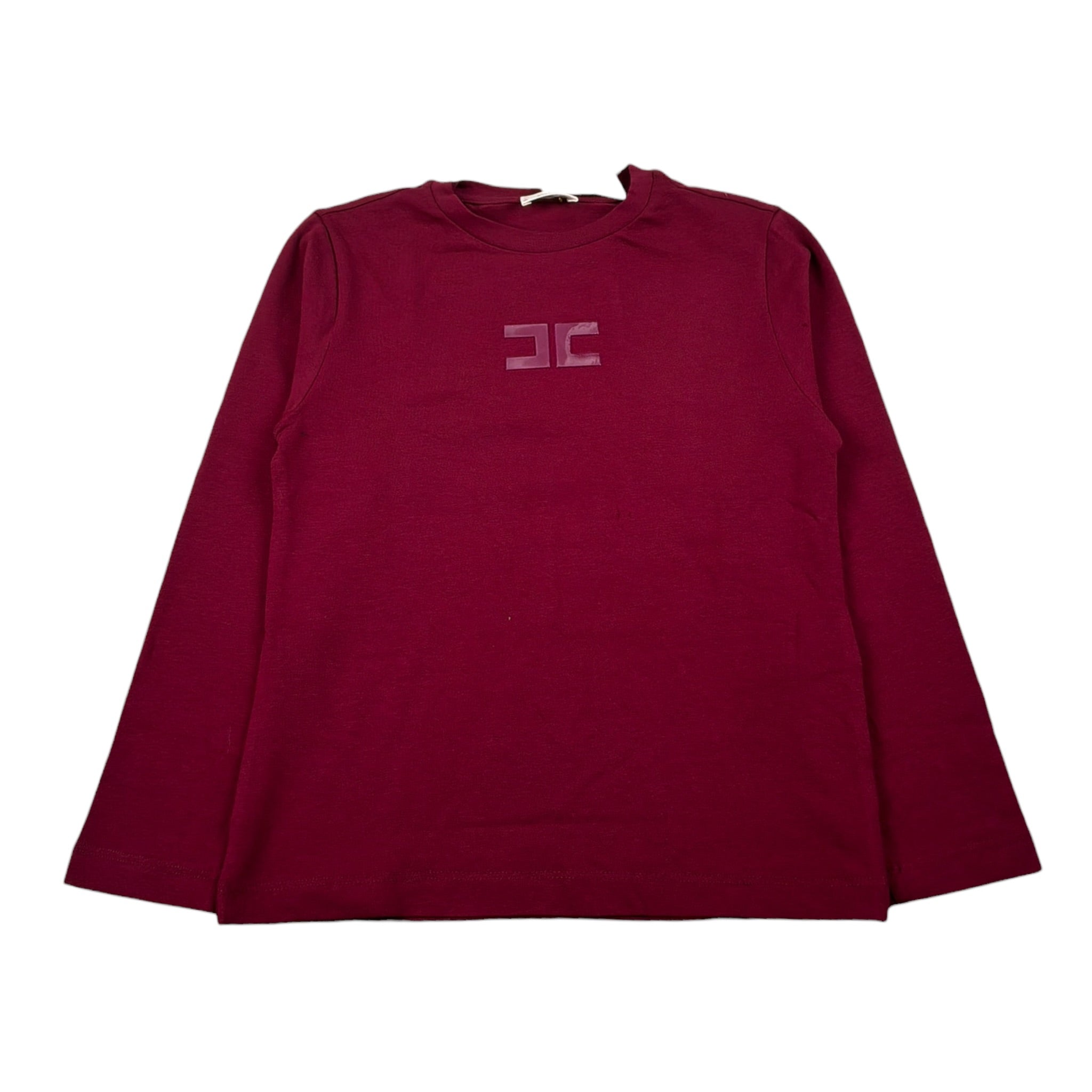 Elisabetta Franchi Shirt Girocollo tinta unita con Logo Bordeaux per Neonata EGTS105X BORDEAUX ELISABETTA FRANCHI 