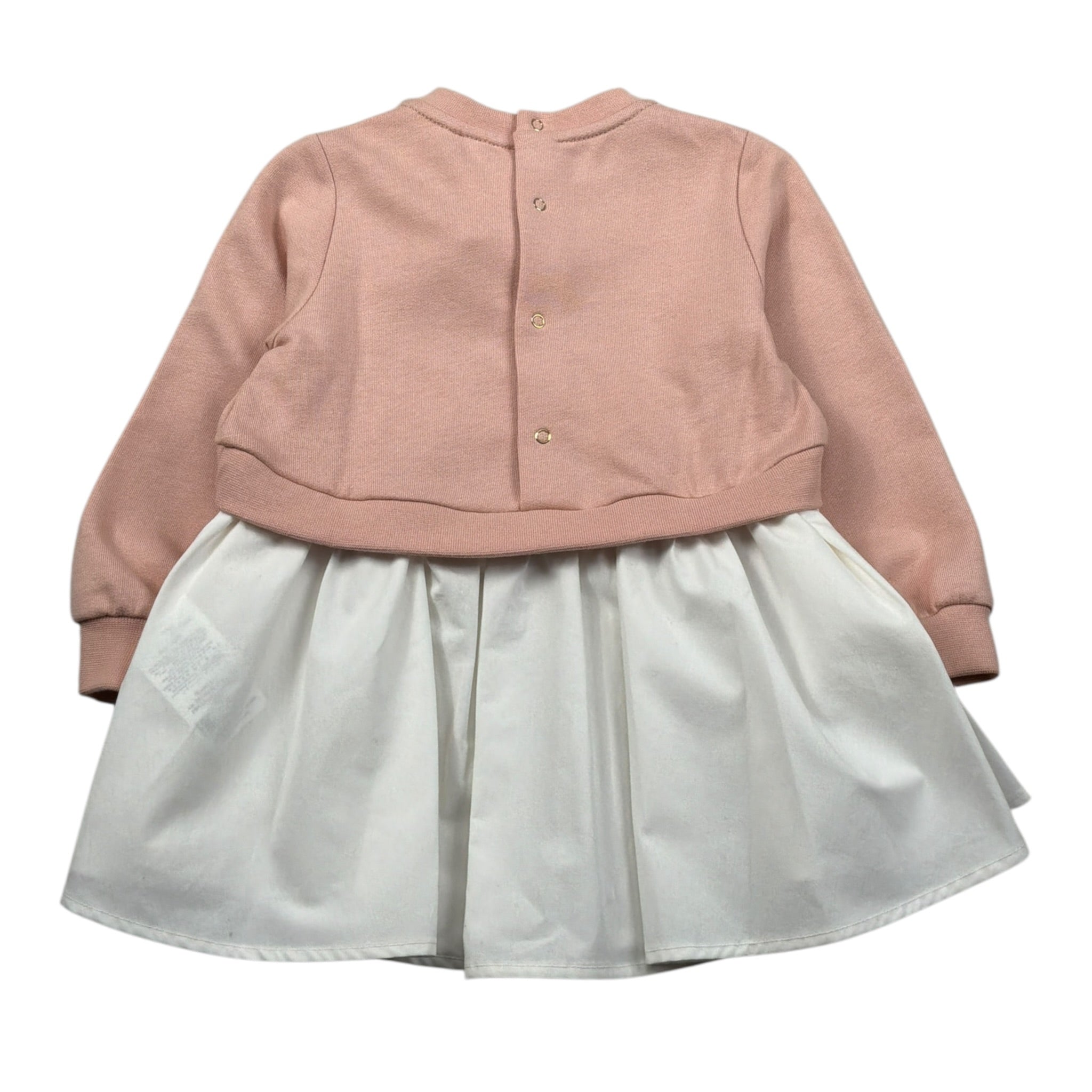 Elisabetta Franchi Abiti Manica Lunga Bicolore Rosa/Bianco per Neonata ENAB053 ROSA/BIANCO ELISABETTA FRANCHI 