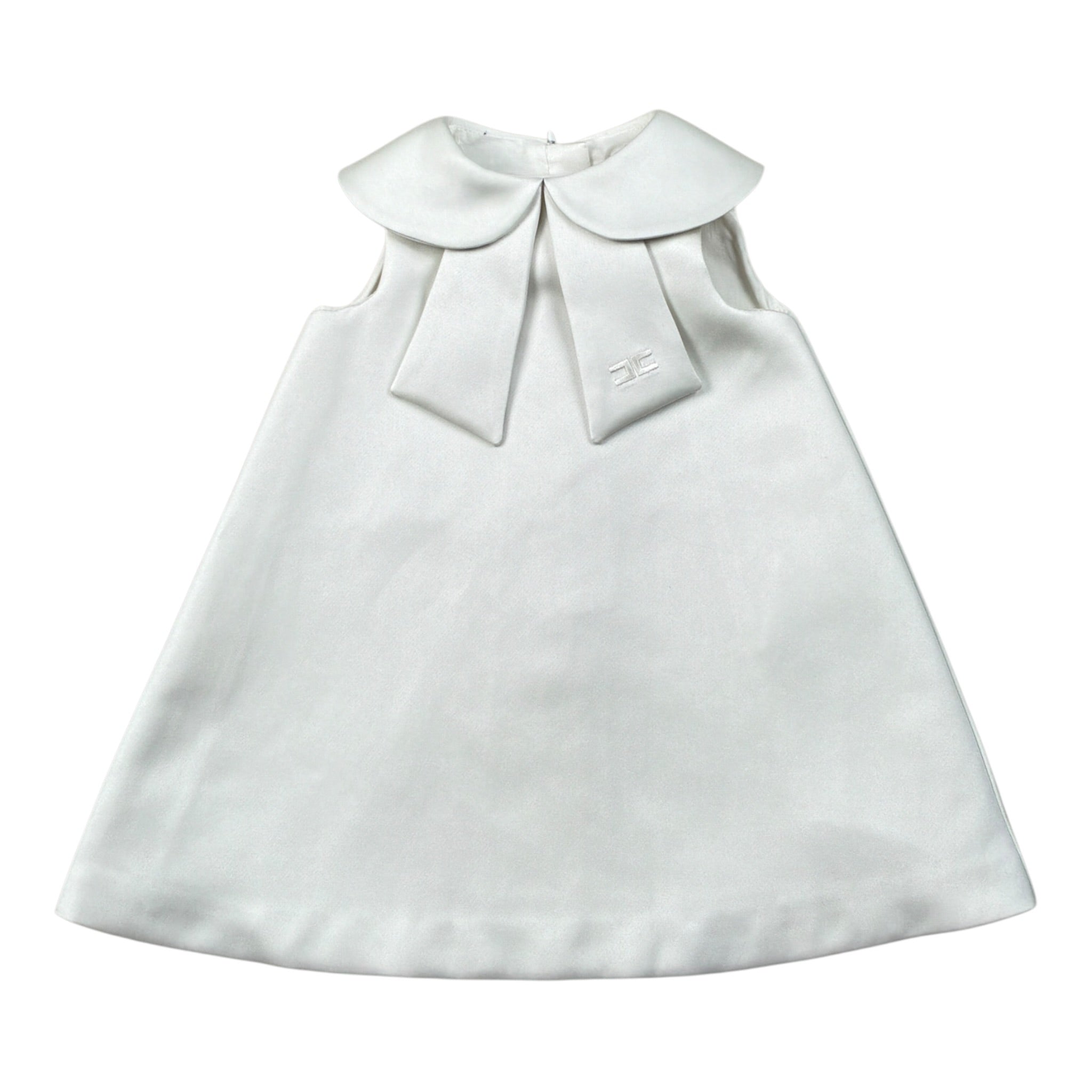 Elisabetta Franchi Abito Giromanica tinta unita con Colletto Bianco per Neonata ENAB063 BIANCO ELISABETTA FRANCHI 