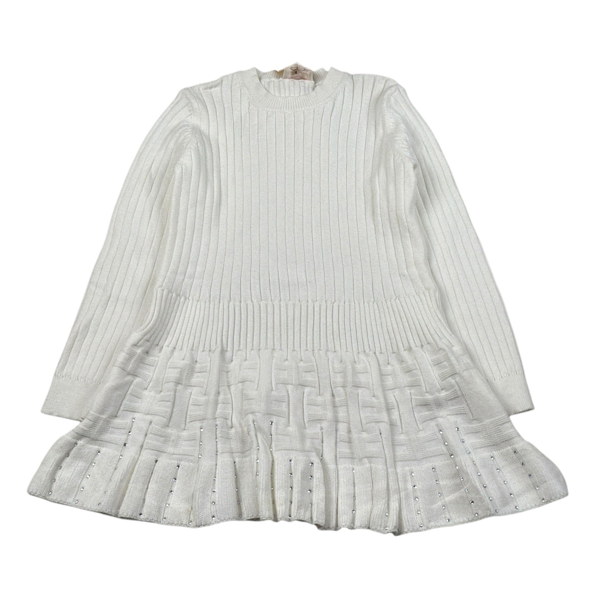 Elisabetta Franchi Abito Manica Lunga tinta unita Panna per Bambina ENBA664 PANNA ELISABETTA FRANCHI 