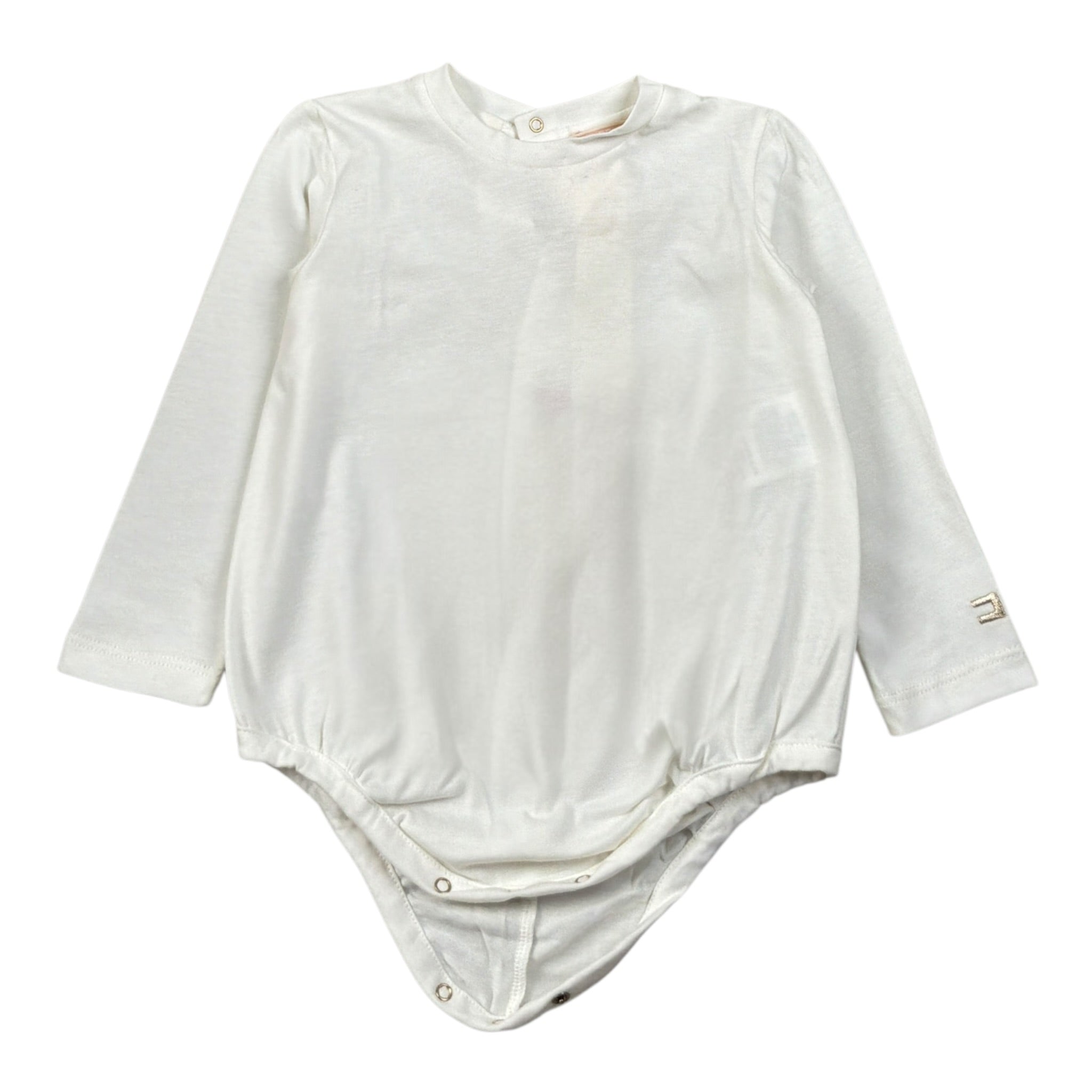 Elisabetta Franchi Body tinta unita Manica Lunga Bianco per Neonata ENBD005 BIANCO ELISABETTA FRANCHI 