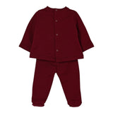 Elisabetta Franchi Completo 2 Pezzi Felpa-Pantalone tinta unita Bordeaux per Neonata ENCD106 BORDEAUX ELISABETTA FRANCHI 