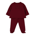 Elisabetta Franchi Completo 2 Pezzi Felpa-Pantalone tinta unita Bordeaux per Neonata ENCD106 BORDEAUX ELISABETTA FRANCHI 