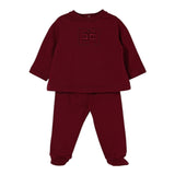 Elisabetta Franchi Completo 2 Pezzi Felpa-Pantalone tinta unita Bordeaux per Neonata ENCD106 BORDEAUX ELISABETTA FRANCHI 