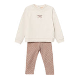 Elisabetta Franchi Completo 2 Pezzi Felpa-Leggins Panna/Rosa per Neonata ENCD107 PANNA/ROSA ELISABETTA FRANCHI 