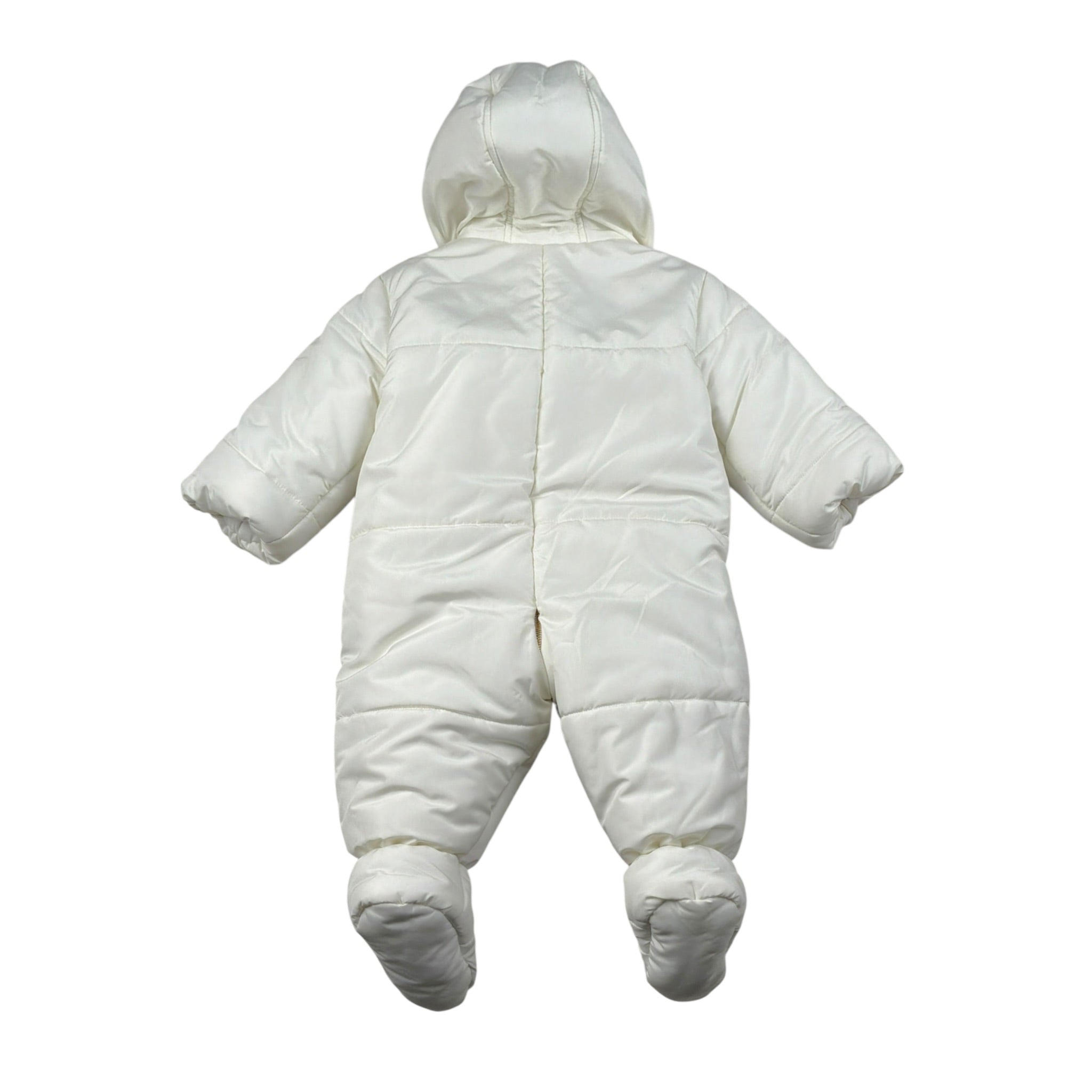 Elisabetta Franchi Eskimo tinta unita con Cappuccio Panna per Neonata ENTT003 PANNA ELISABETTA FRANCHI 