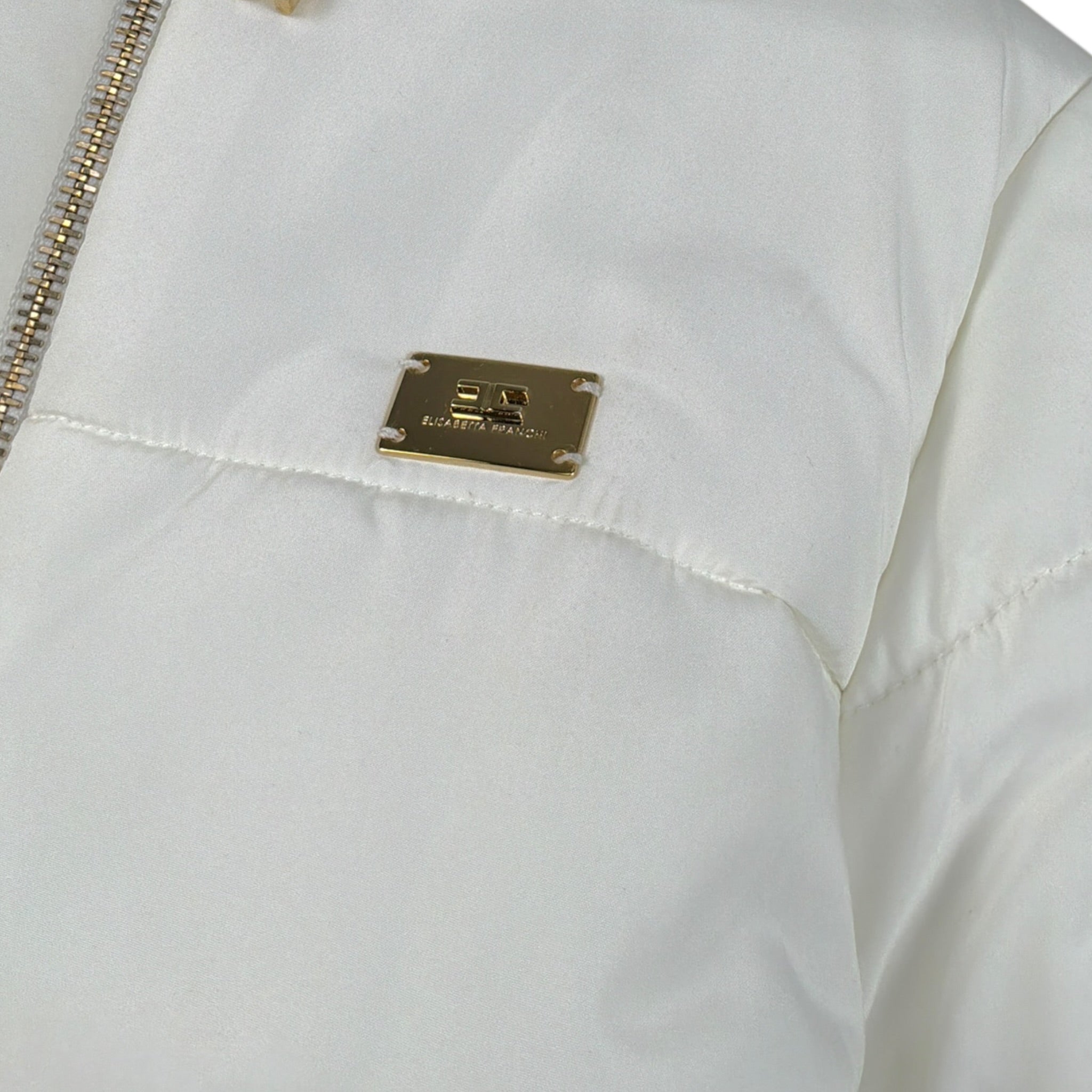 Elisabetta Franchi Eskimo tinta unita con Cappuccio Panna per Neonata ENTT003 PANNA ELISABETTA FRANCHI 