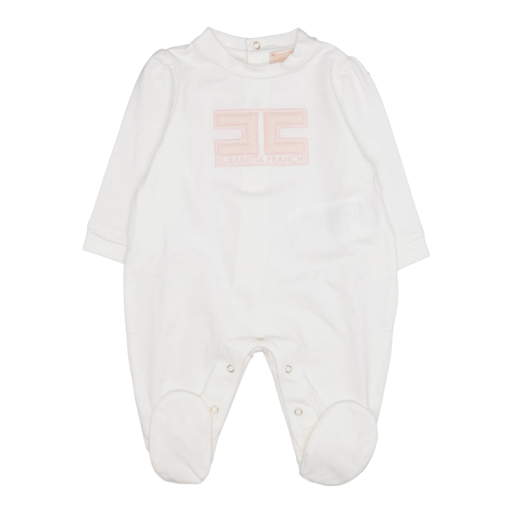 Elisabetta Franchi Tutina Manica Lunga tinta unita Panna per Neonata ENTU105 PANNA ELISABETTA FRANCHI 