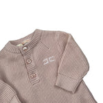Elisabetta Franchi Tutina tinta unita con Logo Rosa per Neonata ENTU137 ROSA ELISABETTA FRANCHI 