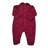 Elisabetta Franchi Tutina tinta unita con Logo Bordeaux per Neonata ENTU139 BORDEAUX ELISABETTA FRANCHI 