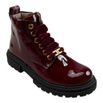 Elisabetta Franchi Stivale tinta unita Lucido con Lacci Bordeaux per Neonata F1A5E0381 BORDEAUX ELISABETTA FRANCHI 