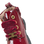 Elisabetta Franchi Stivale tinta unita Lucido con Lacci Bordeaux per Neonata F1A5E0381XN BORDEAUX ELISABETTA FRANCHI 
