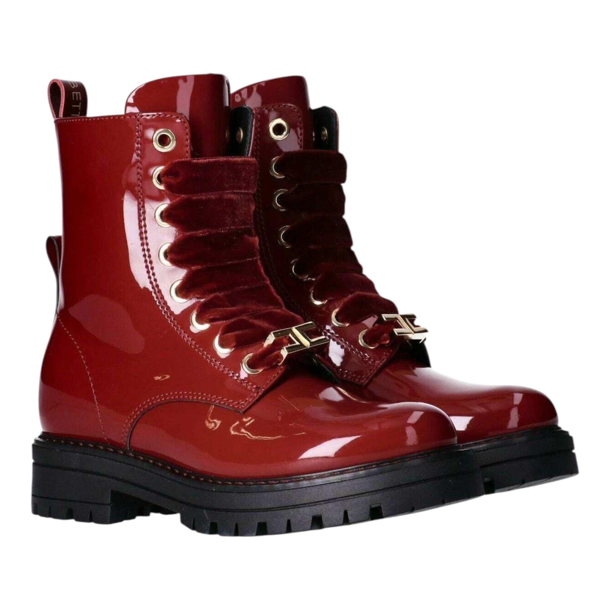 Elisabetta Franchi Stivali Tinta Uniita con Applicazioni Rosso per Bambina F4A5E0414X ROSSO ELISABETTA FRANCHI 