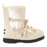 Elisabetta Franchi Stivali Neve tinta unita con Logo Crema per Bambina F4A6E0168 CREMA ELISABETTA FRANCHI 