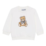 Moschino Felpa Chiusa Girocollo tinta unita Panna per Neonata MFFO2K PANNA MOSCHINO 