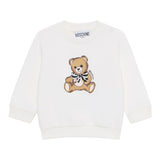 Moschino Felpa Chiusa Girocollo tinta unita Panna per Neonata MFFO2K PANNA MOSCHINO 