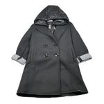 Elsy Cappotto tinta unita con Cappuccio Nero per Bambina 4102 NERO ELSY 