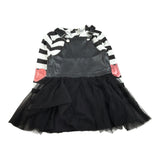 Emc Completo 2Pz Shirt-Salopette Ecopelle Bicolore Bianco/Nero per Bambina AA4813 BIANCO/NERO EMC 