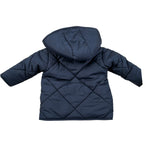 Emc Giubbino tinta unita con Zip E Cappuccio Blu per Neonato AV1208 BLU EMC 