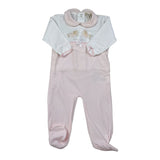 Emc Tutina Bicolore con Stampa Bianco/Rosa per Neonata BQ6024 BIANCO/ROSA EMC 