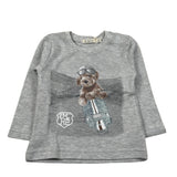 Emc Shirt Girocollo tinta unita con Stampa Grigio per Neonato BX1256 GRIGIO EMC 