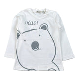 Emc Shirt Girocollo tinta unita con Stampa Bianco per Neonato BX1820 BIANCO EMC 