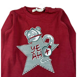 Emc Shirt Girocollo tinta unita con Stampa Bordeaux per Neonato BX2263 BORDEAUX EMC 