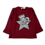 Emc Shirt Girocollo tinta unita con Stampa Bordeaux per Neonato BX2263 BORDEAUX EMC 
