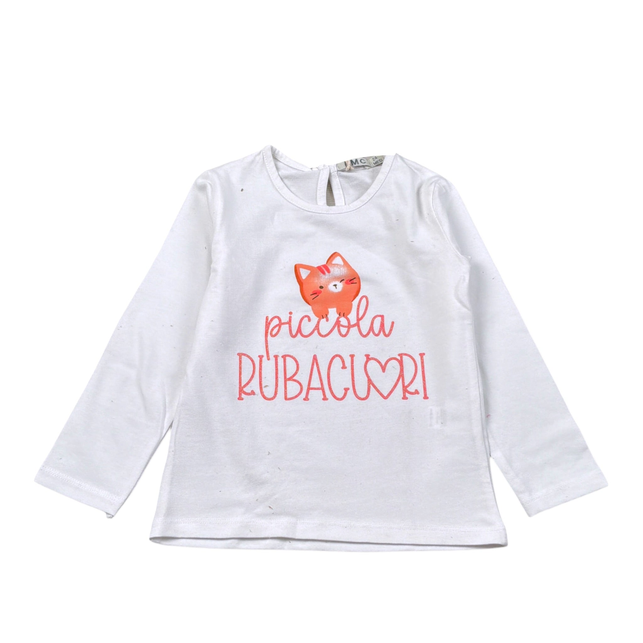 Emc Shirt tinta unita con Stampa Bianco per Neonata BX2320 BIANCO EMC 