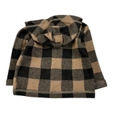 Emc Camicia Bicolore con Fantasia Quadri E Cappuccio Marrone per Neonato CE1768 MARRONE EMC 