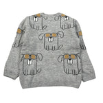 Emc Maglia Girocollo tinta unita con Ricami Grigio per Neonato CE1895 GRIGIO EMC 