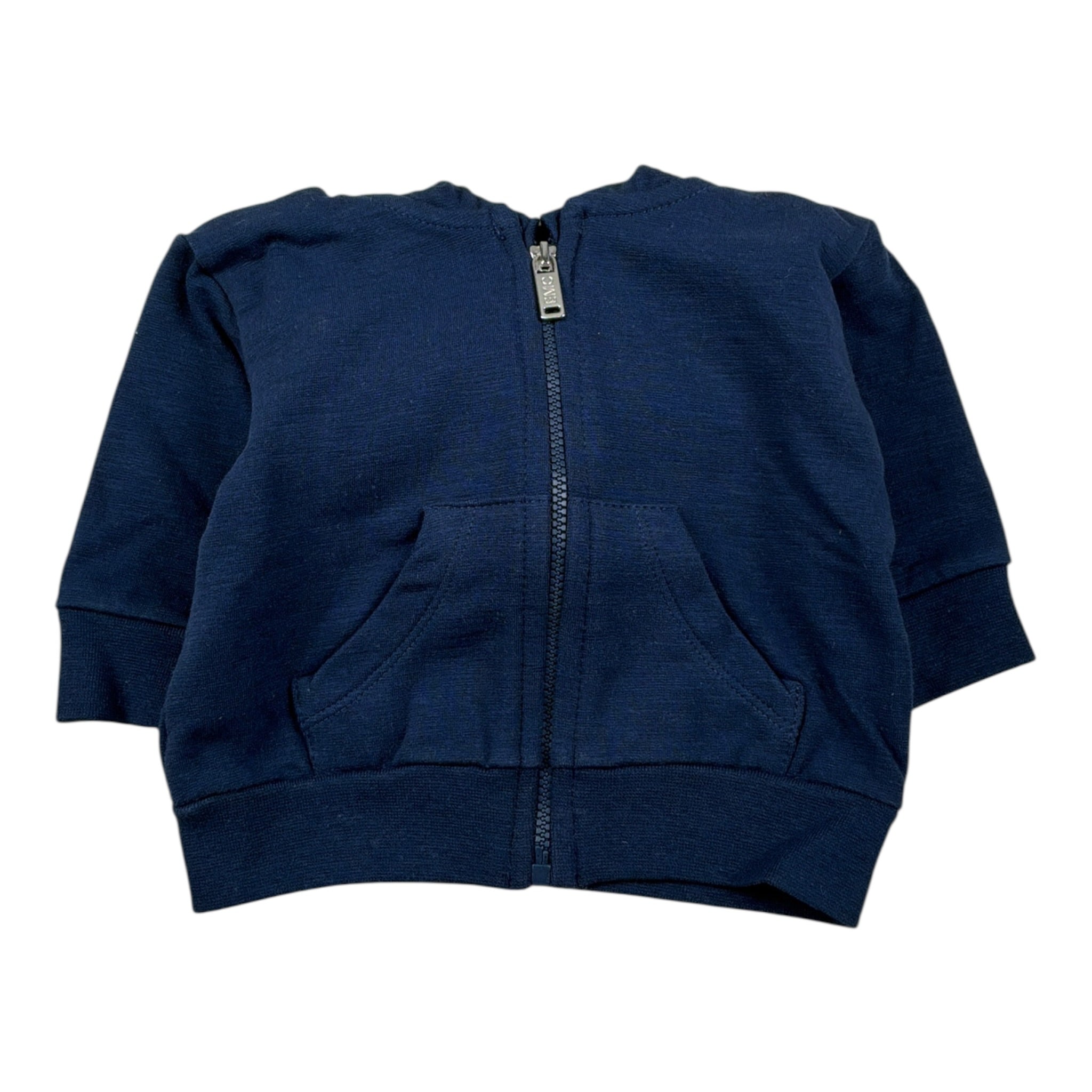 Emc Felpa tinta unita con Zip E Cappuccio Blu per Neonato CE1911 BLU EMC 