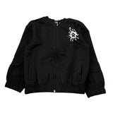 Emc Felpa tinta unita con Zip E Cappuccio Nero per Bambina CE2242 NERO EMC 