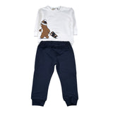 Emc Completo 2Pz Felpa-Pantalone con Stampa Bianco per Neonato CO3690 BIANCO EMC 