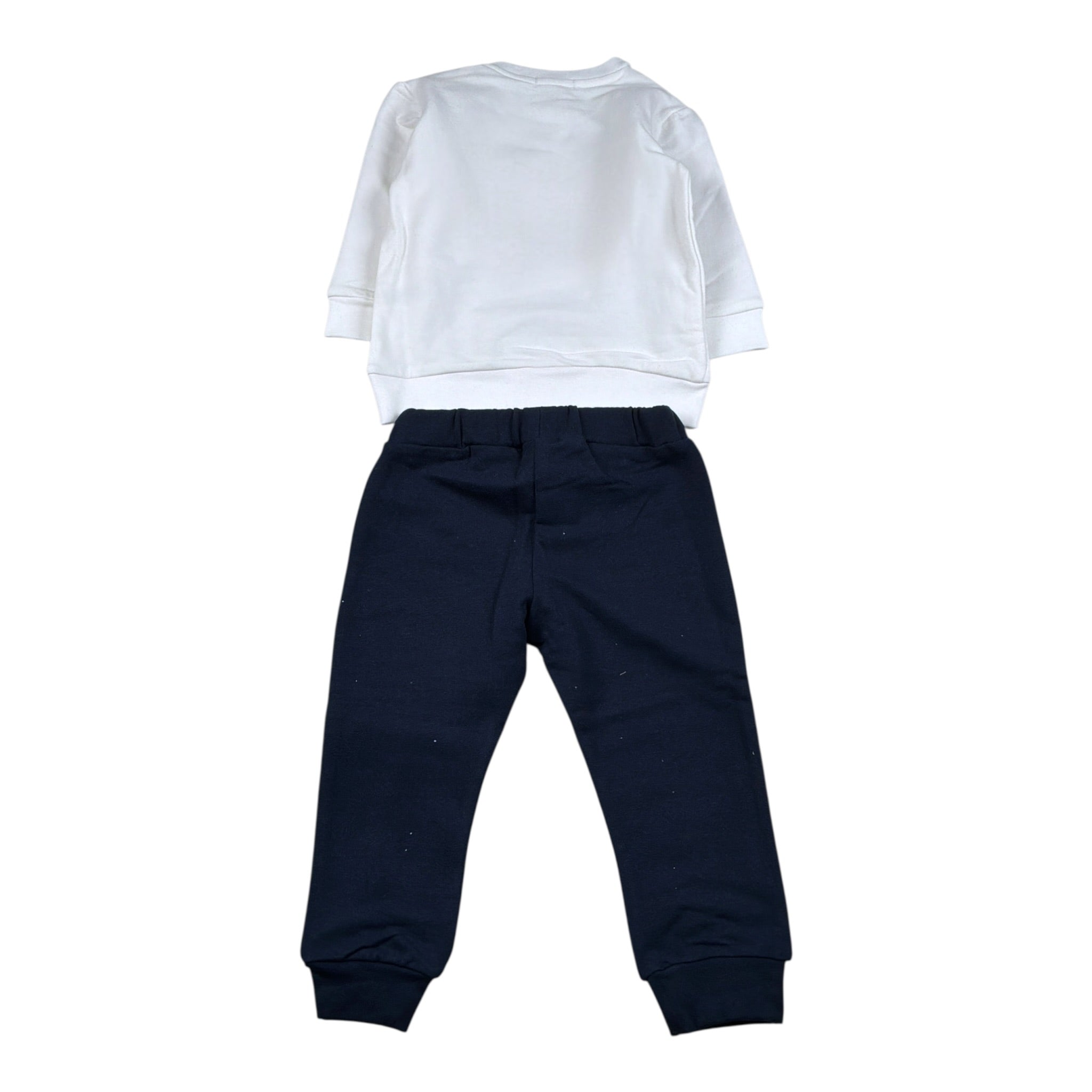 Emc Completo 2Pz Felpa-Pantalone con Stampa Bianco per Neonato CO3690 BIANCO EMC 