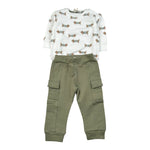 Emc Completo 2Pz Felpa-Pantalone con Stampa Bianco per Neonato CO3702 BIANCO EMC 