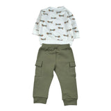 Emc Completo 2Pz Felpa-Pantalone con Stampa Bianco per Neonato CO3702 BIANCO EMC 