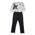 Emc Completo 2Pz Felpa-Pantalone Bicolore Bianco/Nero per Bambina CO3723 BIANCO/NERO EMC 