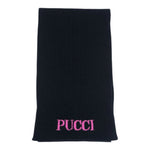 Emilio Pucci Sciarpa tinta unita con Stampa Nero per Bambina PX0A13 NERO EMILIO PUCCI 