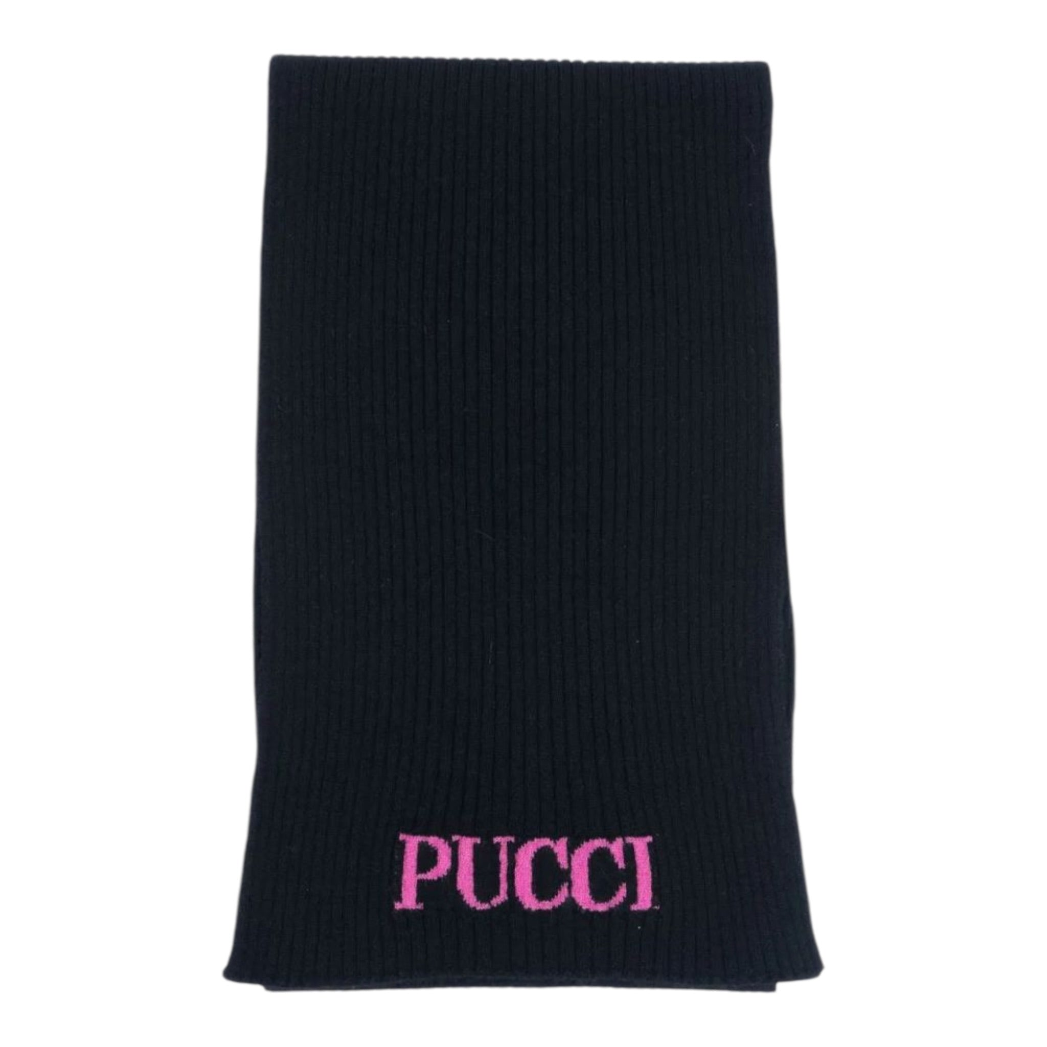 Emilio Pucci Sciarpa tinta unita con Stampa Nero per Bambina PX0A13 NERO EMILIO PUCCI 