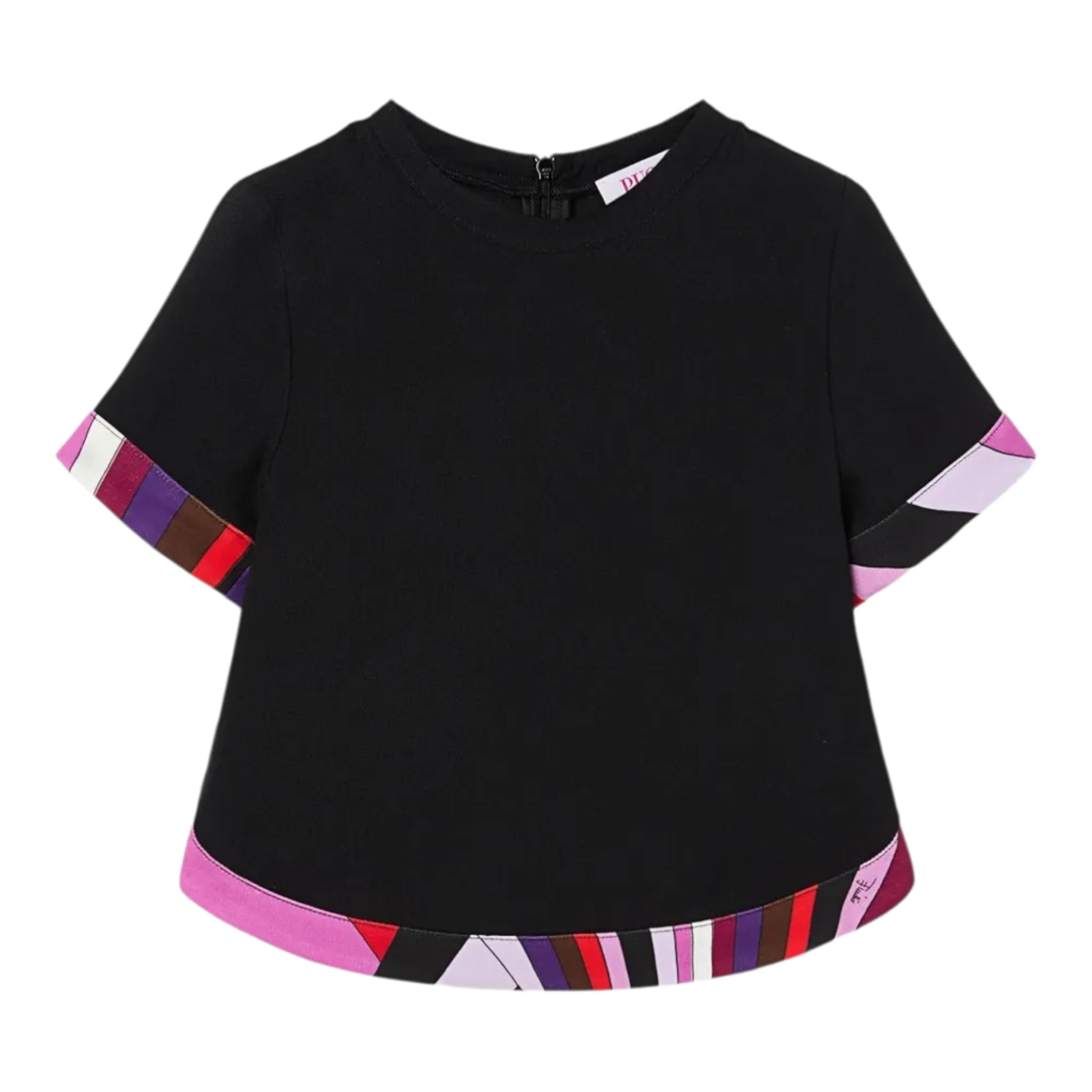 Emilio Pucci Camicia tinta unita con Profili In Contrasto Nero per Bambina PX5A41K0222 NERO EMILIO PUCCI 