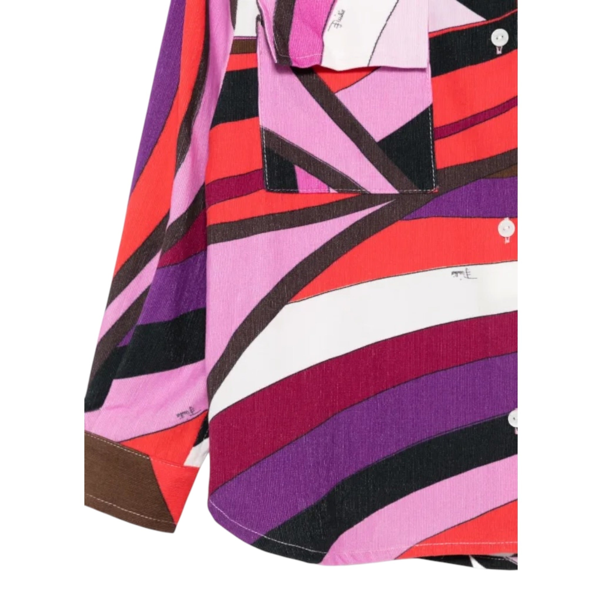 Emilio Pucci Camicia con Fantasia E Taschini Multicolor per Bambina PX5A50V0164 MULTICOLOR EMILIO PUCCI 