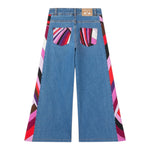 Emilio Pucci Jeans tinta unita con Profili In Contrasto Azzurro per Bambina PX6B00D0101 AZZURRO EMILIO PUCCI 
