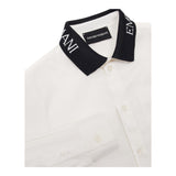 Emporio Armani Camicia tinta unita con Colletto In Contrasto Bianco per Bambino 6R4CJ5 BIANCO EMPORIO ARMANI 