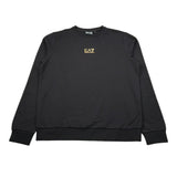 Emporio Armani Felpa Chiusa Girocollo tinta unita con Stampa Nero per Bambino 7B000025AF NERO EMPORIO ARMANI 