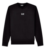 Emporio Armani Felpa Chiusa Girocollo tinta unita con Stampa Nero per Bambino 7B000025 NERO EMPORIO ARMANI 