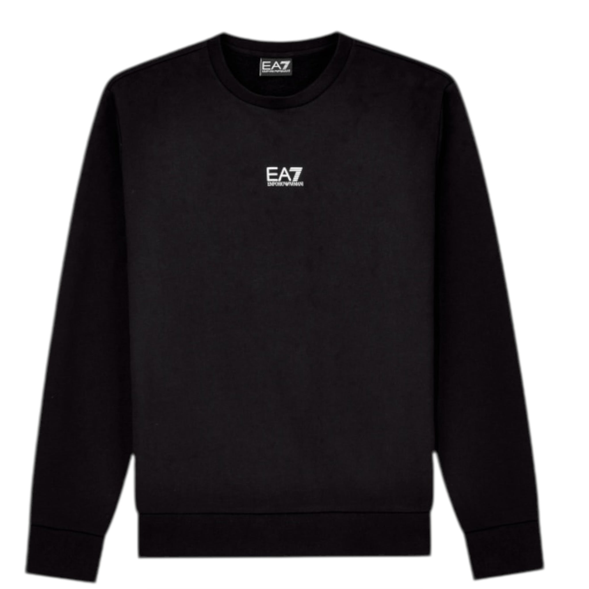Emporio Armani Felpa Chiusa Girocollo tinta unita con Stampa Nero per Bambino 7B000025 NERO EMPORIO ARMANI 